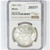 Image 1 : 1881-S Morgan Silver Dollar NGC MS64