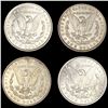 Image 2 : (4) Morgan Dollars (1882, (2) 1896, 1897) UNCIRCU