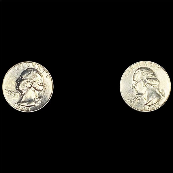 (2) 1941 Washington Quarters CHOICE PROOF