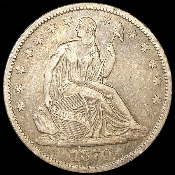 1870-S Seated Liberty Half Dollar CLOSE UNC