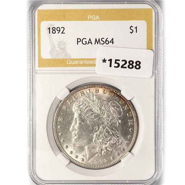 1892 Morgan Silver Dollar PGA MS64