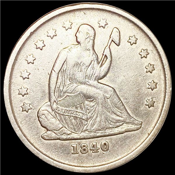 1840-O Seated Liberty Quarter LIGHTLY CIRCULATED