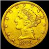 1899-S $5 Gold Half Eagle LIGHTLY CIRCULATED