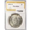 1922-D Silver Peace Dollar PGA MS64