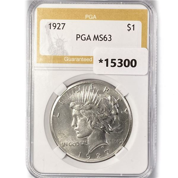 1927 Silver Peace Dollar PGA MS63