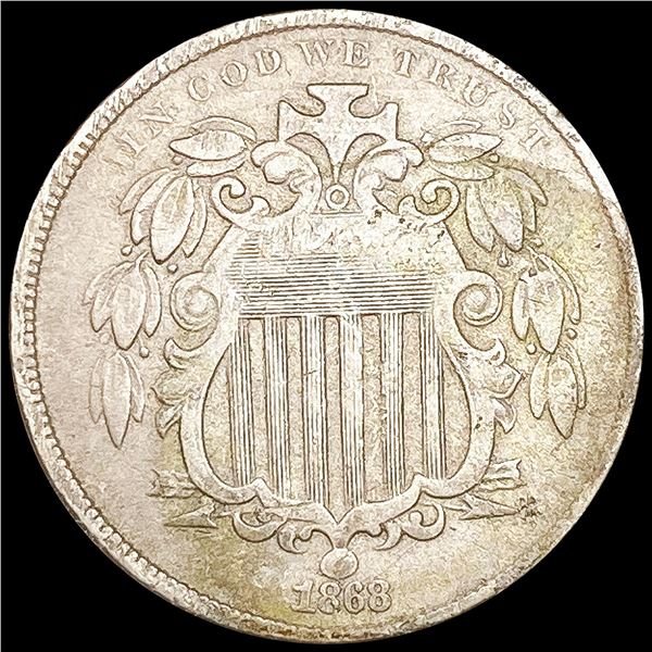 1868 Shield Nickel NEARLY UNCIRCULATED