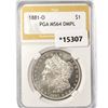 Image 1 : 1881-O Morgan Silver Dollar PGA MS64 DMPL