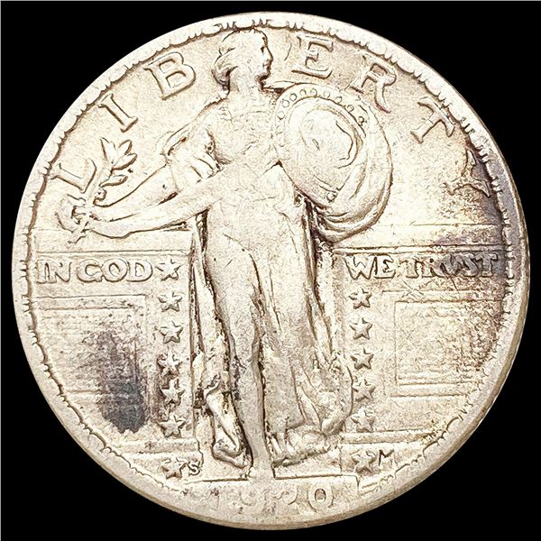 1920-S Standing Liberty Quarter ABOUT UNC