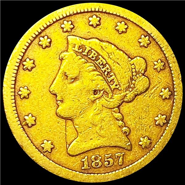 1857-S $2.50 Gold Quarter Eagle NICE CIRCULATED