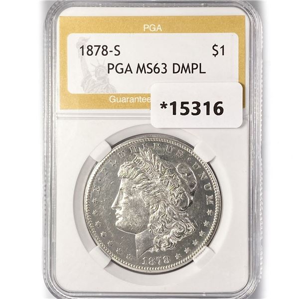 1878-S Morgan Silver Dollar PGA MS63 DMPL