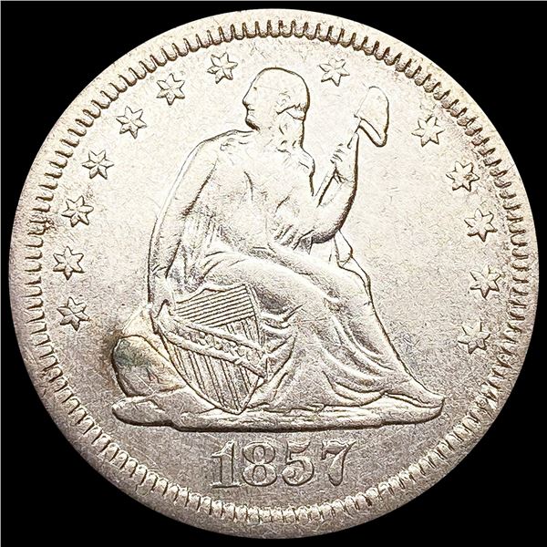 1857-O Seated Liberty Quarter LIGHTLY CIRCULATED