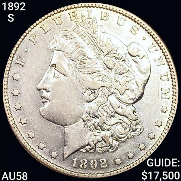 1892-S Morgan Silver Dollar CHOICE AU