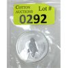 Image 1 : 1 Oz .999 Silver Wall Street Silver "To The Moon" Art Round