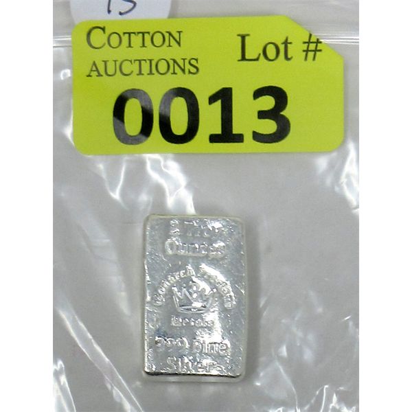 2 Oz .999 Silver Monarch Mint Hand Poured/Stamped Bar