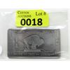 Image 1 : 1 Oz .999 Fine Titanium Buffalo Investor Bar