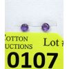 Image 1 : New 10 KT White Gold 1 CT Amethyst Earrings 