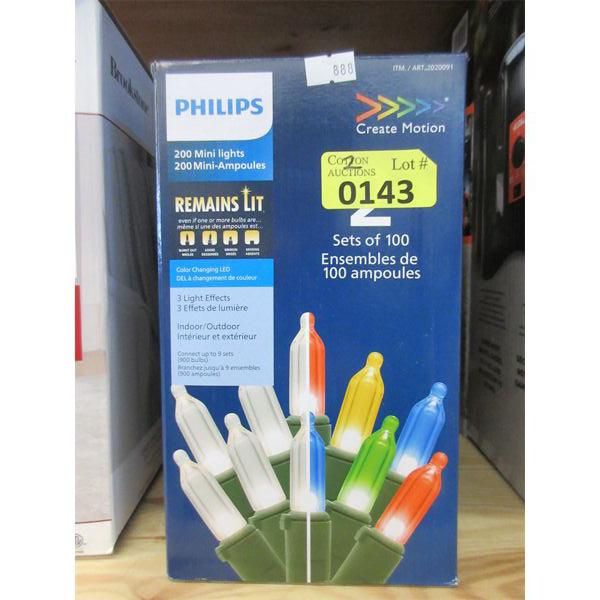 2 Sets of Philips Colour Changing LED Light Strings