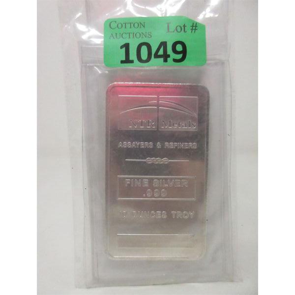 10 Oz .999 Silver NTR Metals Bar