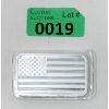 Image 1 : 5 Oz .999 Silver American Flag Bar 