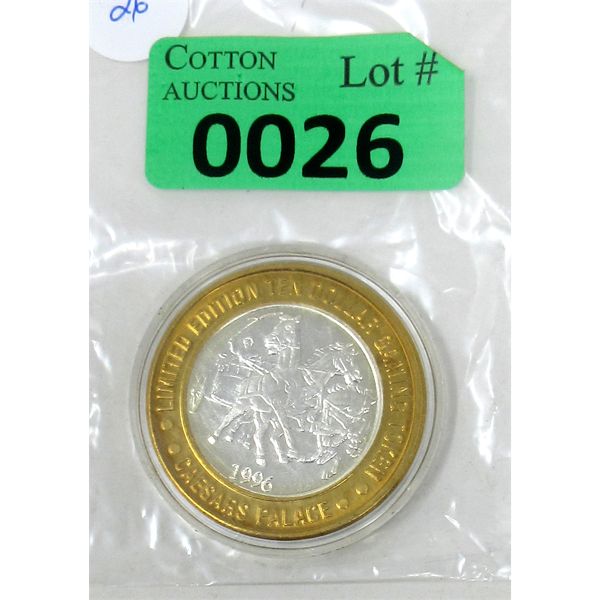 .60 Oz .999 Silver $10 Gaming Token 