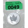 Image 1 : 1 Oz .9999 Silver 2019 Maple Leaf Phonograph Privy Coin