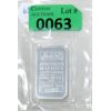 Image 1 : 1 Oz .999 Silver Johnson Matthey Serial Numbered Bar