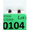 Image 1 : New 10 KT White Gold 1.2 CTW Garnet Earrings