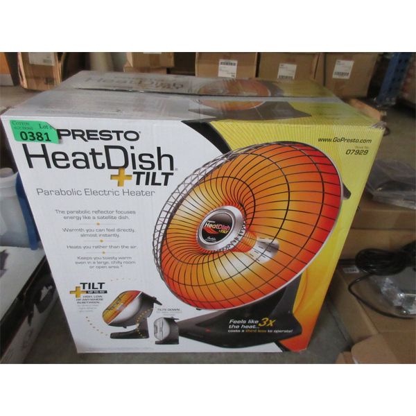 Presto Heat Dish+ Tilt Parabolic Heater