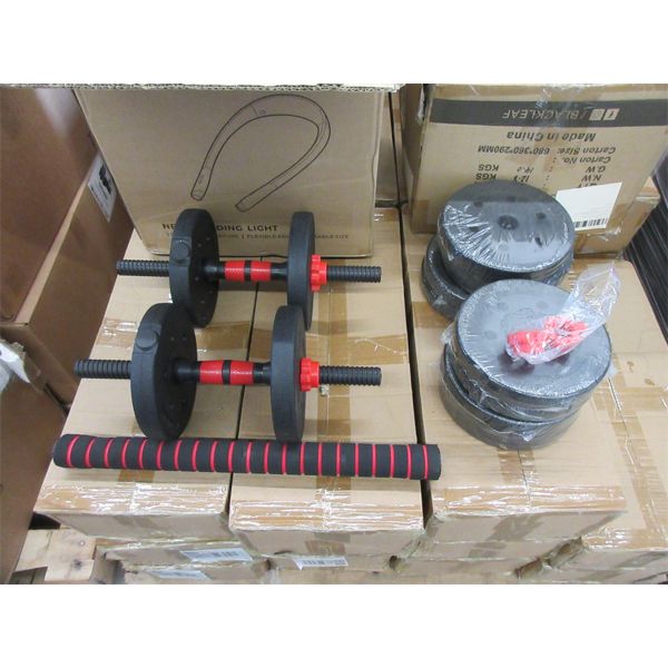 New Dumbbell Set with 6 Pairs of Weight Plates