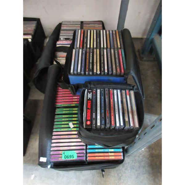 4 Storage Container of Assorted Music DVDs 