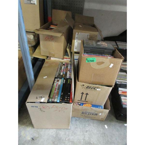 8 Boxes of Assorted DVD Movies & TV Shows 