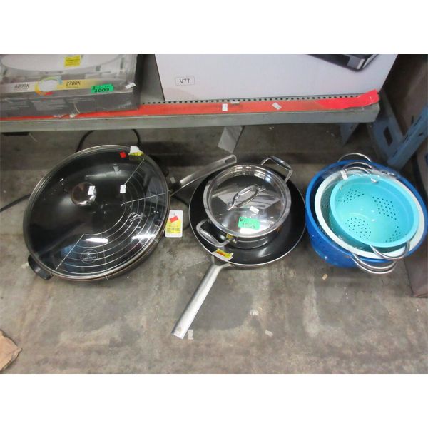 6 Pcs. Lot of Pots, Pans and Strainers