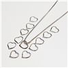 Image 2 : Silver Pack Of 12 Floating Heart Pendant With St Silver Chain