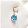 Image 2 : 10K Yellow Gold Blue Topaz(1.35ct)  Pendant,