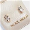 Image 2 : 10K Yellow Gold Aquamarine  Earrings,