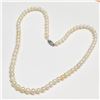 Image 2 : 10K White Gold Fresh Water Pearl 16"  Necklace.