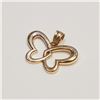 Image 2 : 10K Yellow Gold Butterfly Shape  Pendant (~weight 0.9g).