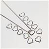 Image 3 : Silver Pack Of 12 Floating Heart Pendant With St Silver Chain  Necklace, Suggested Retail Value $50