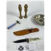 Image 2 : Vintage Collectible Lot- Advertising Mini Knife, Hammer,Brass Seals& Netherlands Ashtray