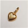 Image 2 : 18K Yellow Gold Heart Shape  Pendant (~weight 0.7g), Suggested Retail Value $350