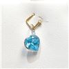 Image 1 : 10K White Gold Blue Topaz(1.35ct)  Pendant, Suggested Retail Value $180