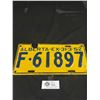 Image 1 : 1952 Alberta License Plate
