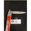 Image 2 : New Wood Handled Stilleto Lock Blade Knife.