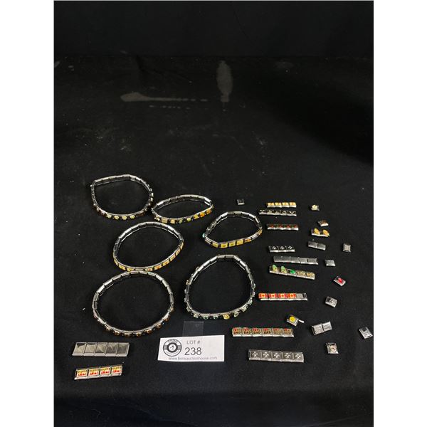6 Misc Link Charm Bracelets