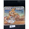 Image 2 : Vintage Made in Canada Annie Oakley Metal Lunchbox + Chuck Wagon Thermos