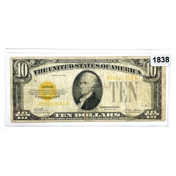 1928 $10 Ten Dollar Gold Certificate 1928 $10 Ten Dollar Gold Certificate