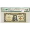 Image 1 : 1935 A Hawaii WW2 $1 Legal Tender Note PMG Ch UNC