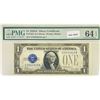 Image 1 : 1928 A $1 Silver Cert. PMG Ch UNC 64