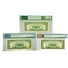 Image 2 : (3) 1993 $5 Fed Reserve Notes PMG GEM UNC