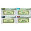 Image 2 : (4) 1993 Star $5 Fed Reserve Notes PMG Ch UNC 63